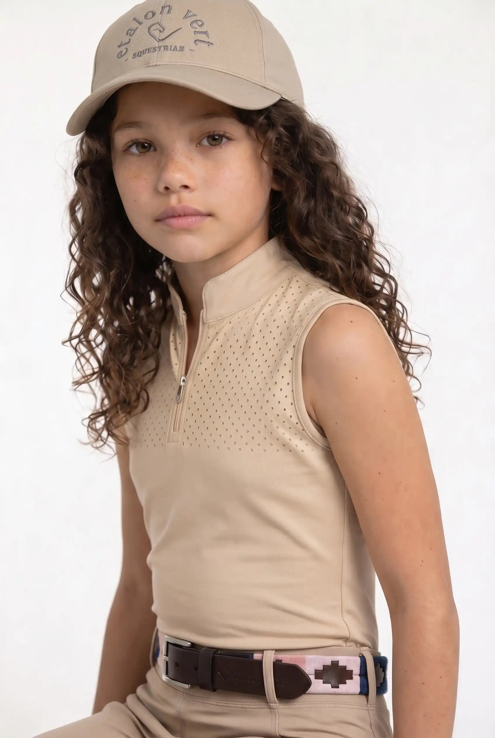 Functional shirt Star Gold Young Riders Sleeveless - Beige