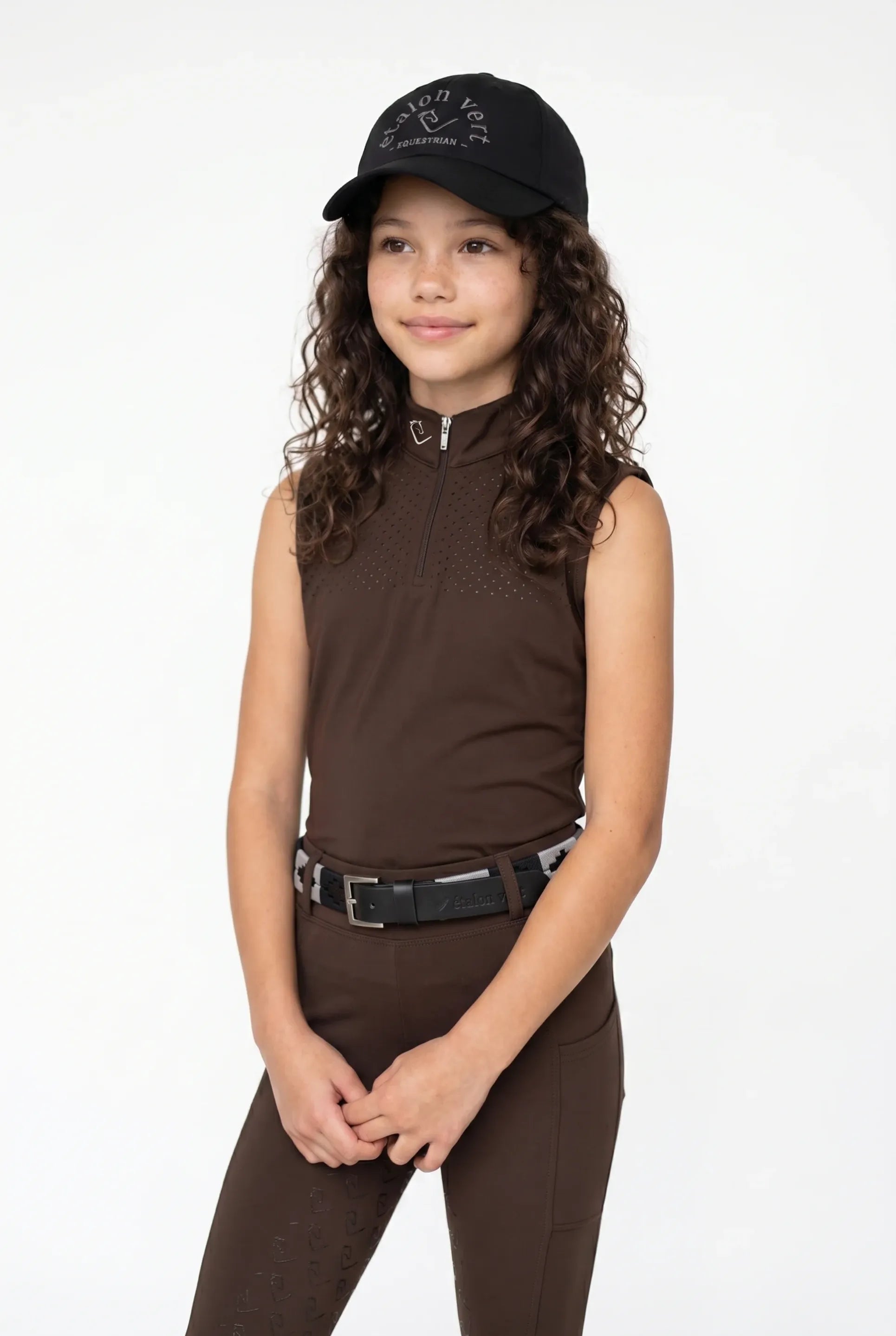 Functional shirt Star Gold Young Riders Sleeveless - White