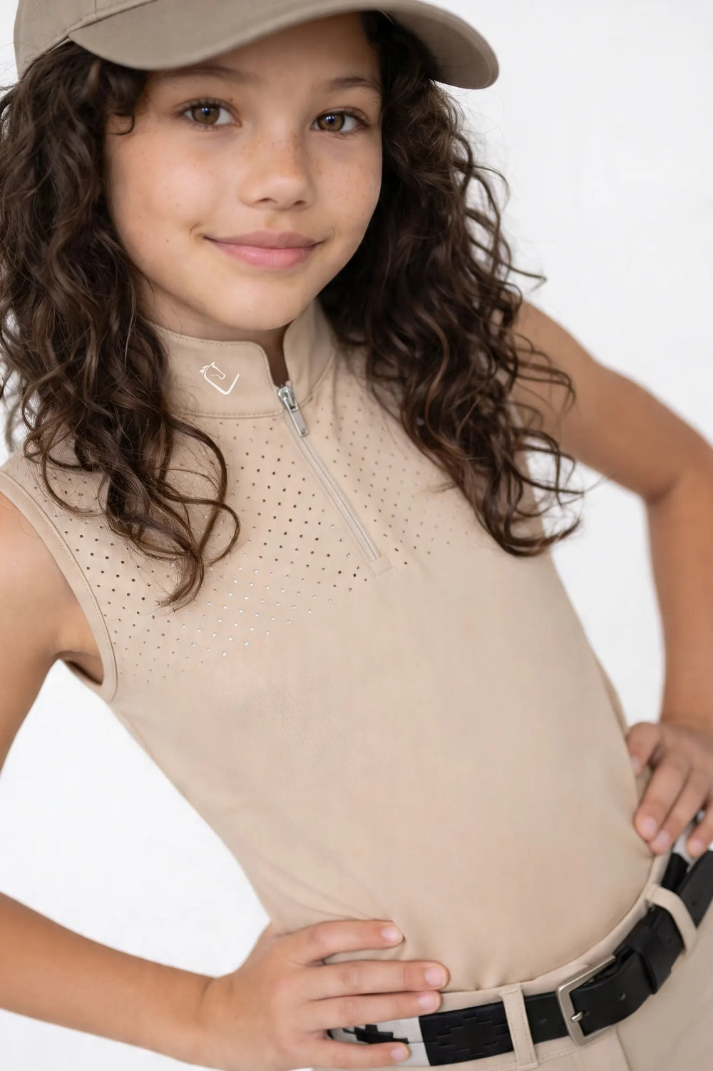 T-shirt fonctionnel Star Gold Young Riders Sleeveless - Beige