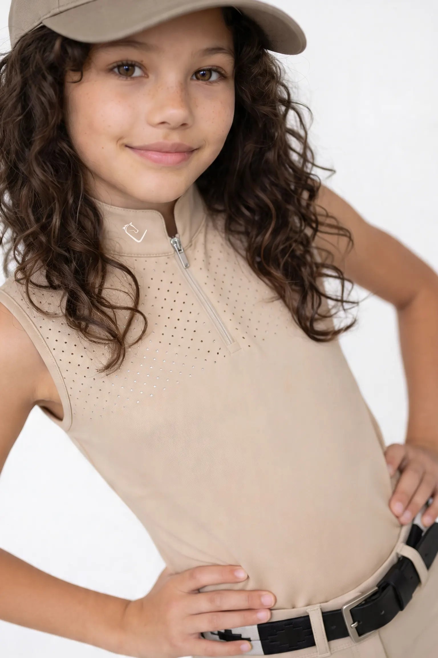 Functional shirt Star Gold Young Riders Sleeveless - Beige