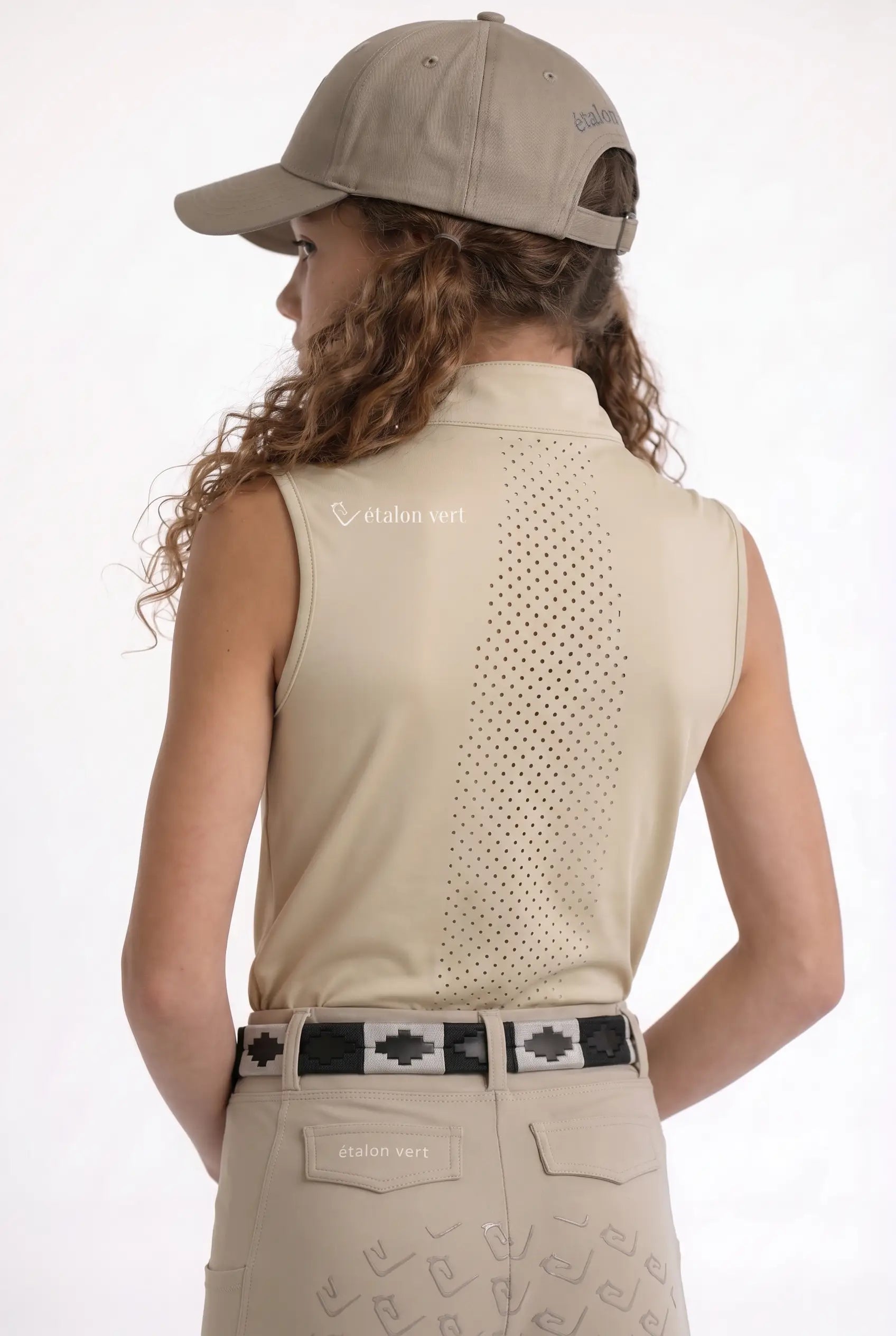 Functional shirt Star Gold Young Riders Sleeveless - Beige