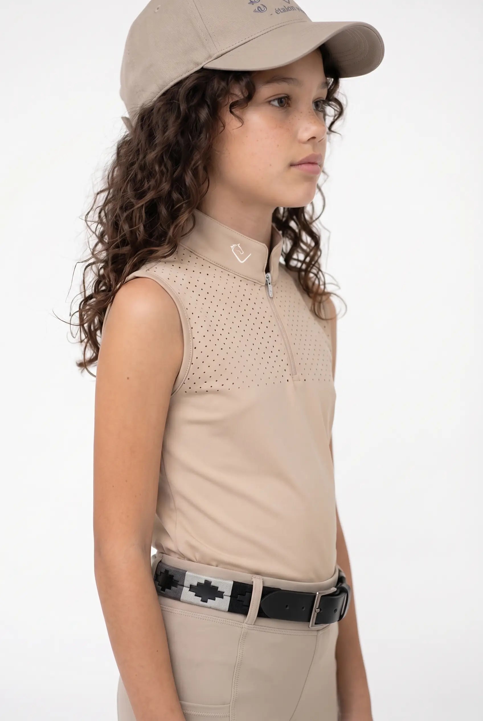 Functional shirt Star Gold Young Riders Sleeveless - Beige