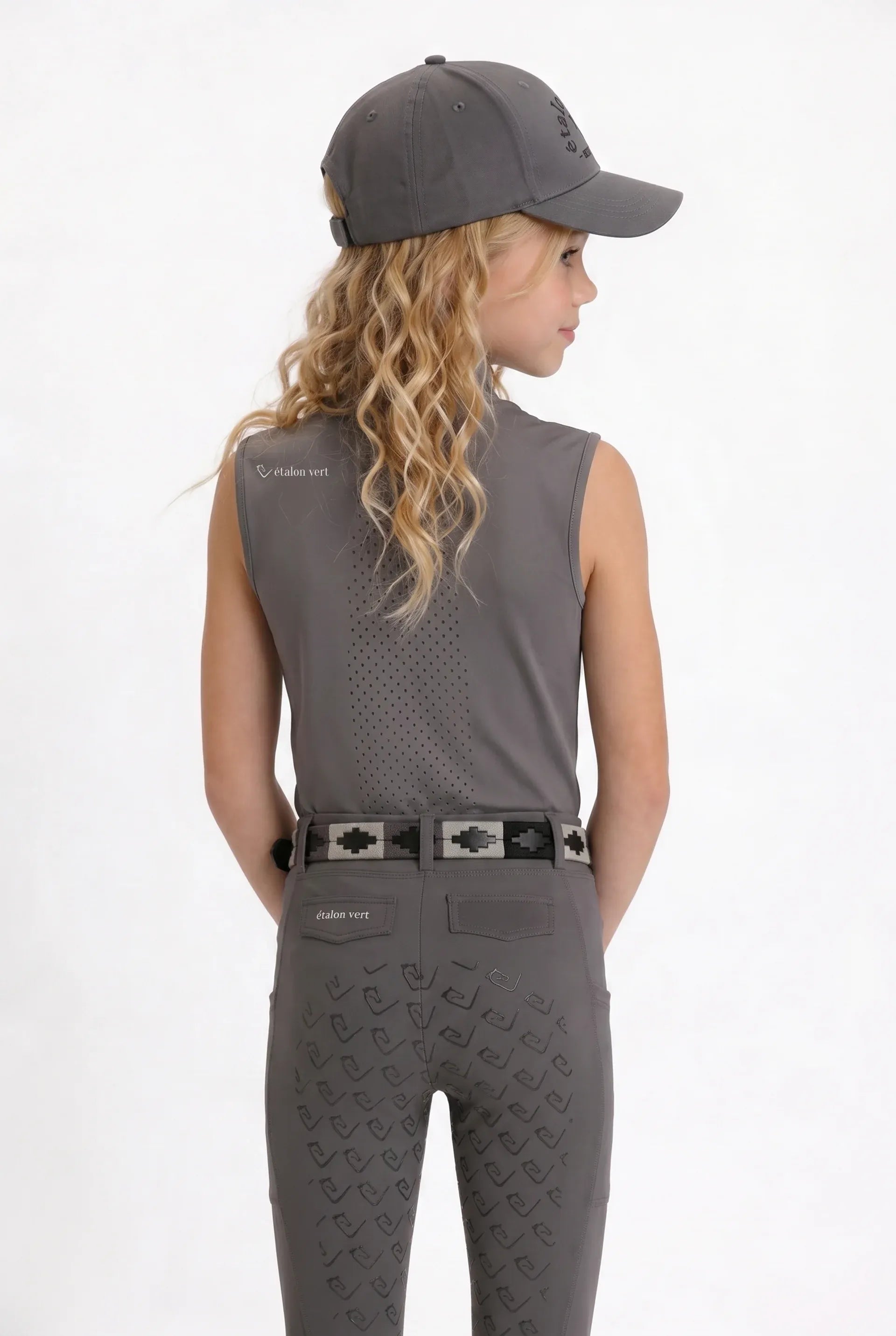 Functional shirt Star Gold Young Riders Sleeveless - White