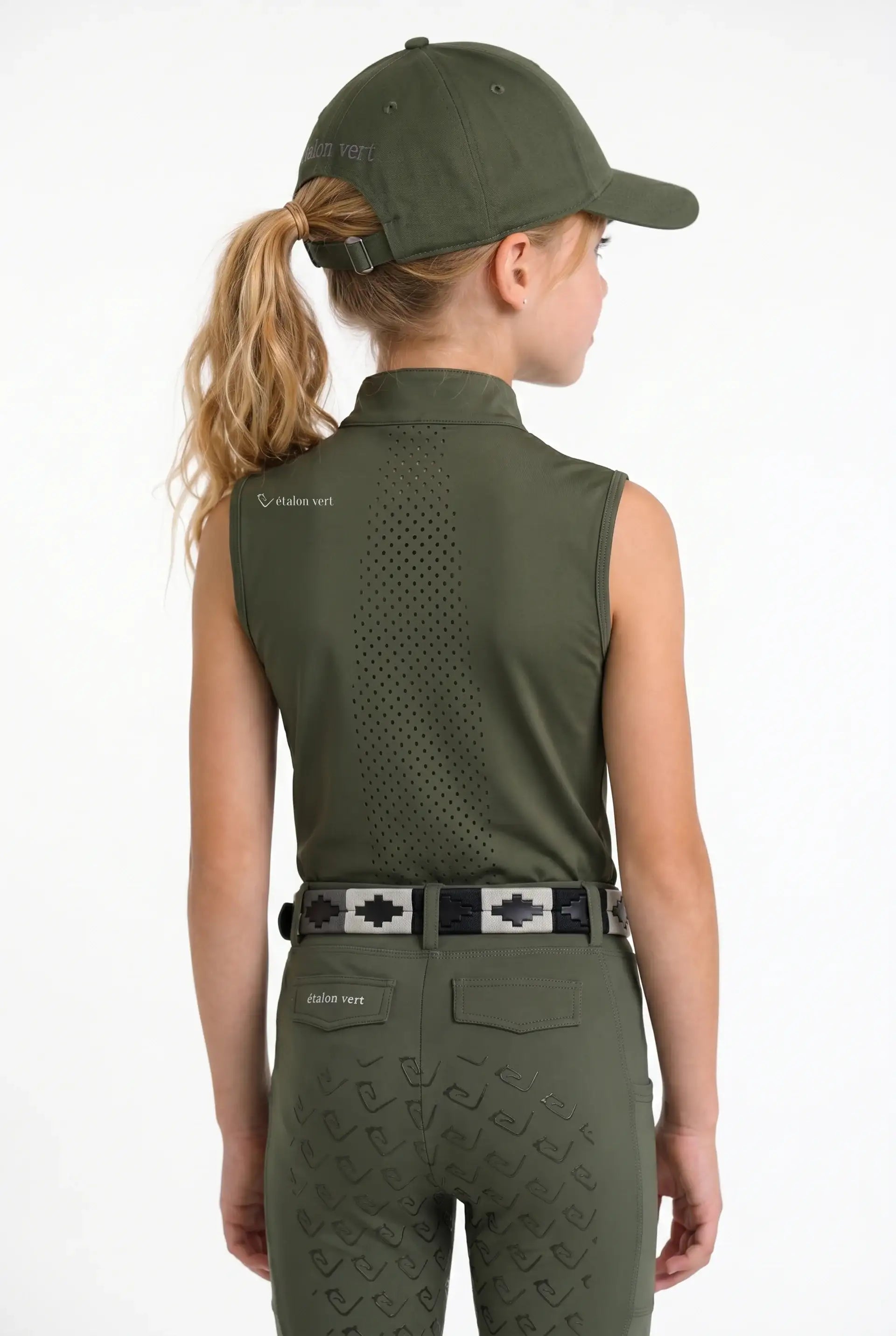Funktionsshirt Star Gold Young Riders Sleeveless perforiert - Olive