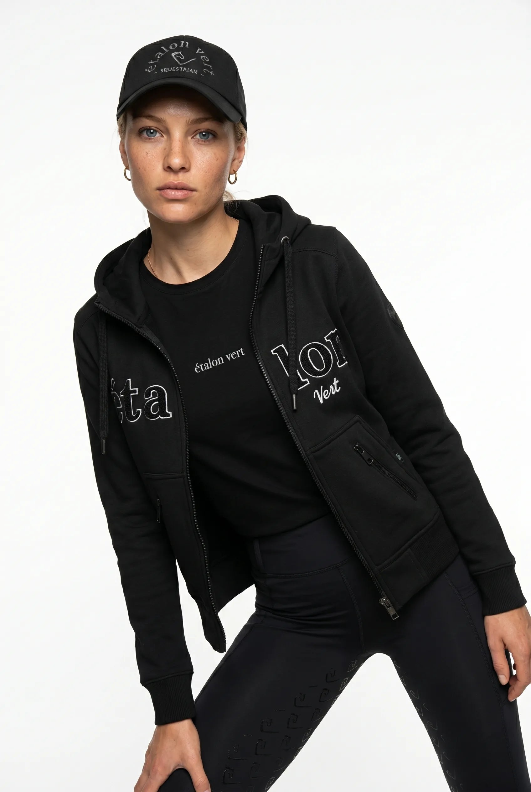 Carthago Zip Hoodie - Étalon vert - Noir