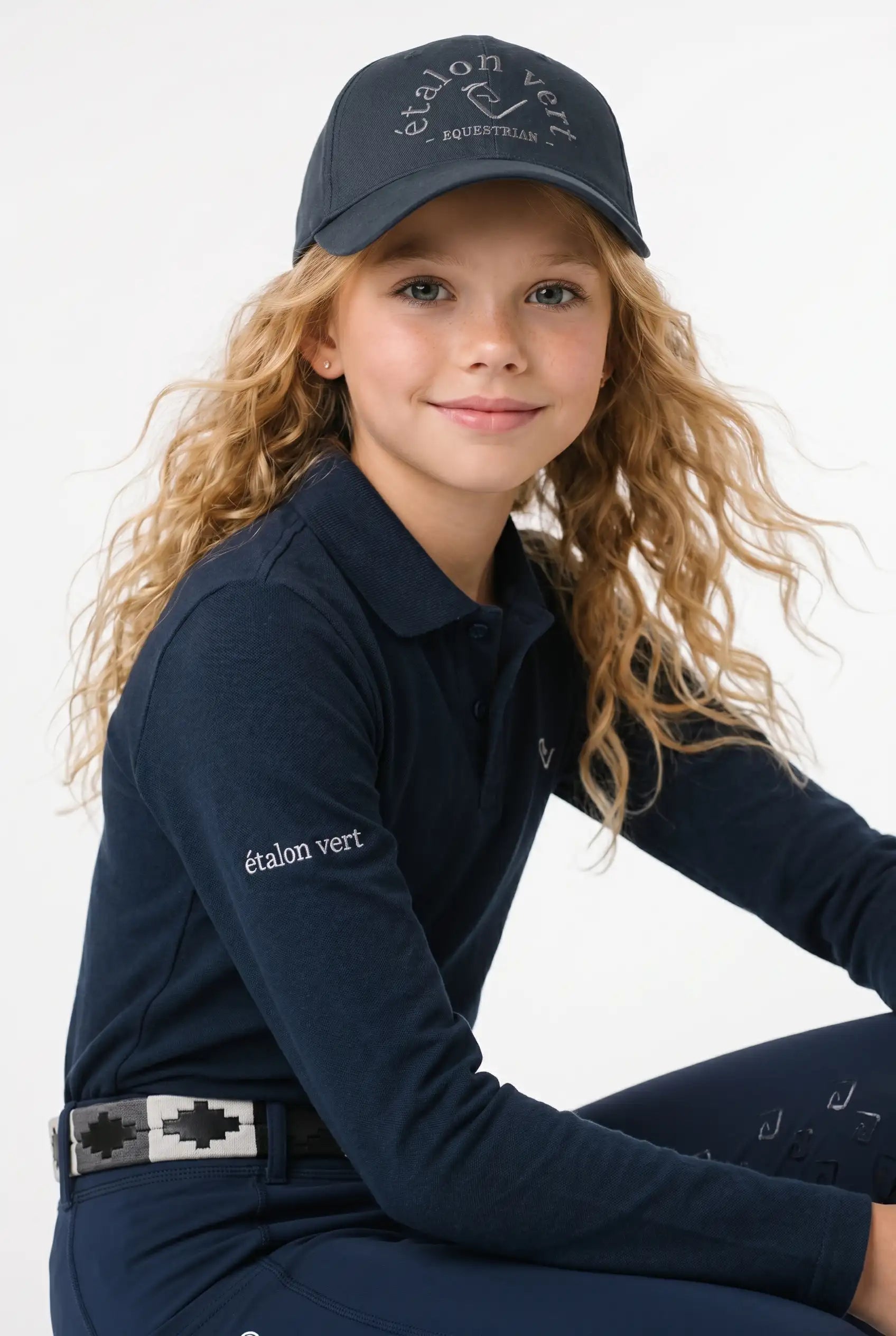 Poloshirt Sandro Hit 2.0 Young Riders Langarm - Navy