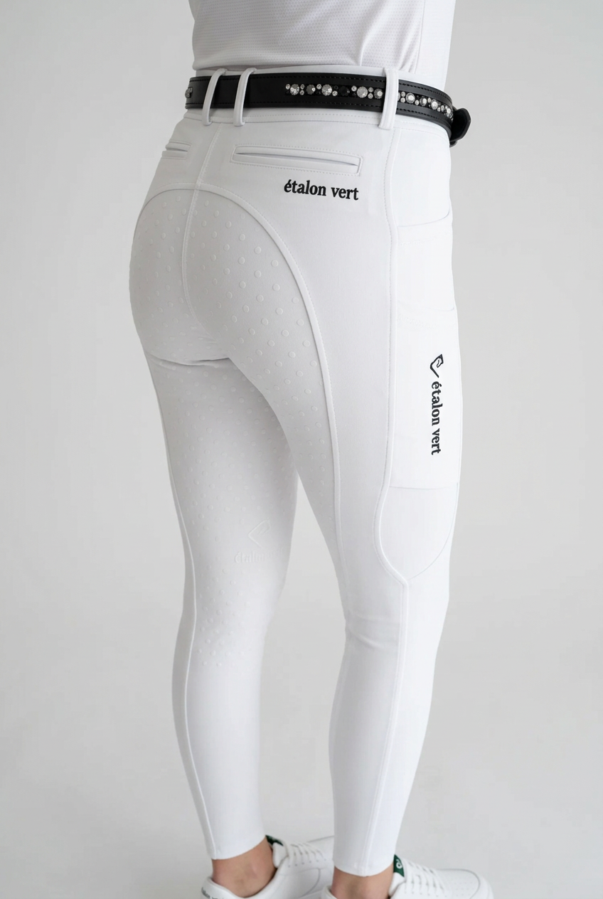 Belissimo 2.0 Reithose mit Leggings Komfort Vollgrip - White