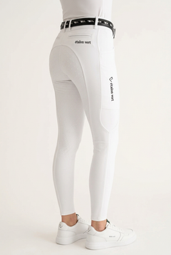 Belissimo 2.0 Reithose Vollgrip - White