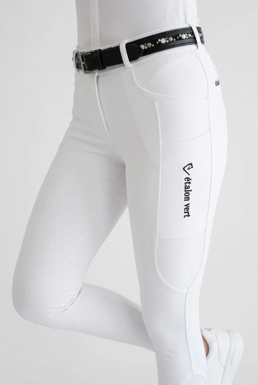 Belissimo 2.0 Reithose Vollgrip - White