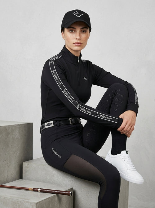 Funktionsshirt Casall Langarm - Black / White