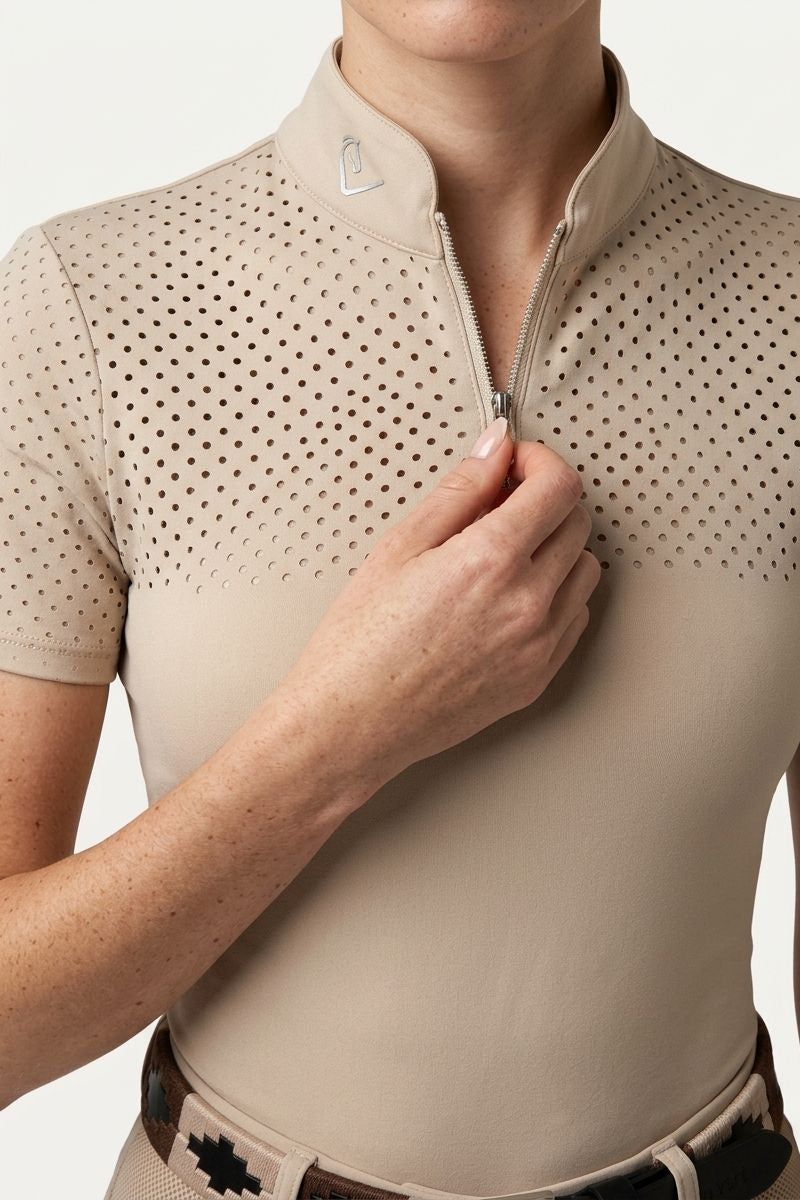 Funktionsshirt Star Gold Kurzarm perforiert - Beige