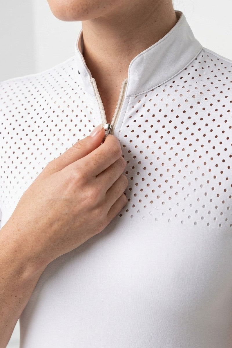Performance Shirt Star Gold Short Sleeve perforated - White