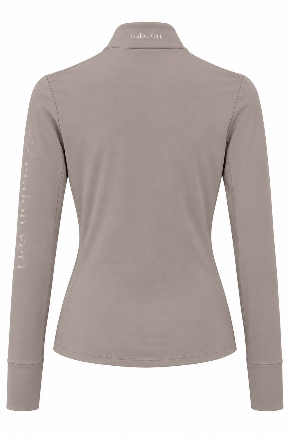 Snowball Thermo Langarmshirt – Taupe, Rückenansicht