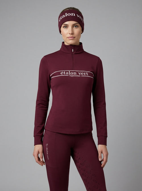 Zip Pullover - Etalon Equestrian - Burgundy