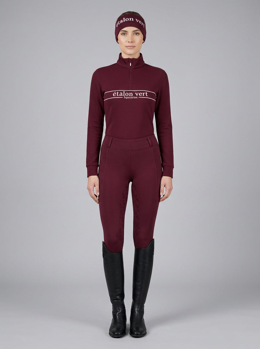 Zip Pullover - Etalon Equestrian - Burgundy