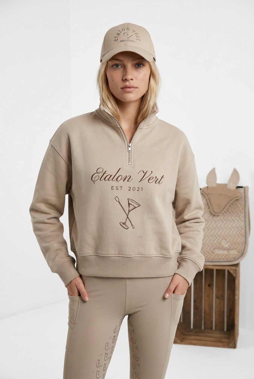 Zip Sweater - Beige