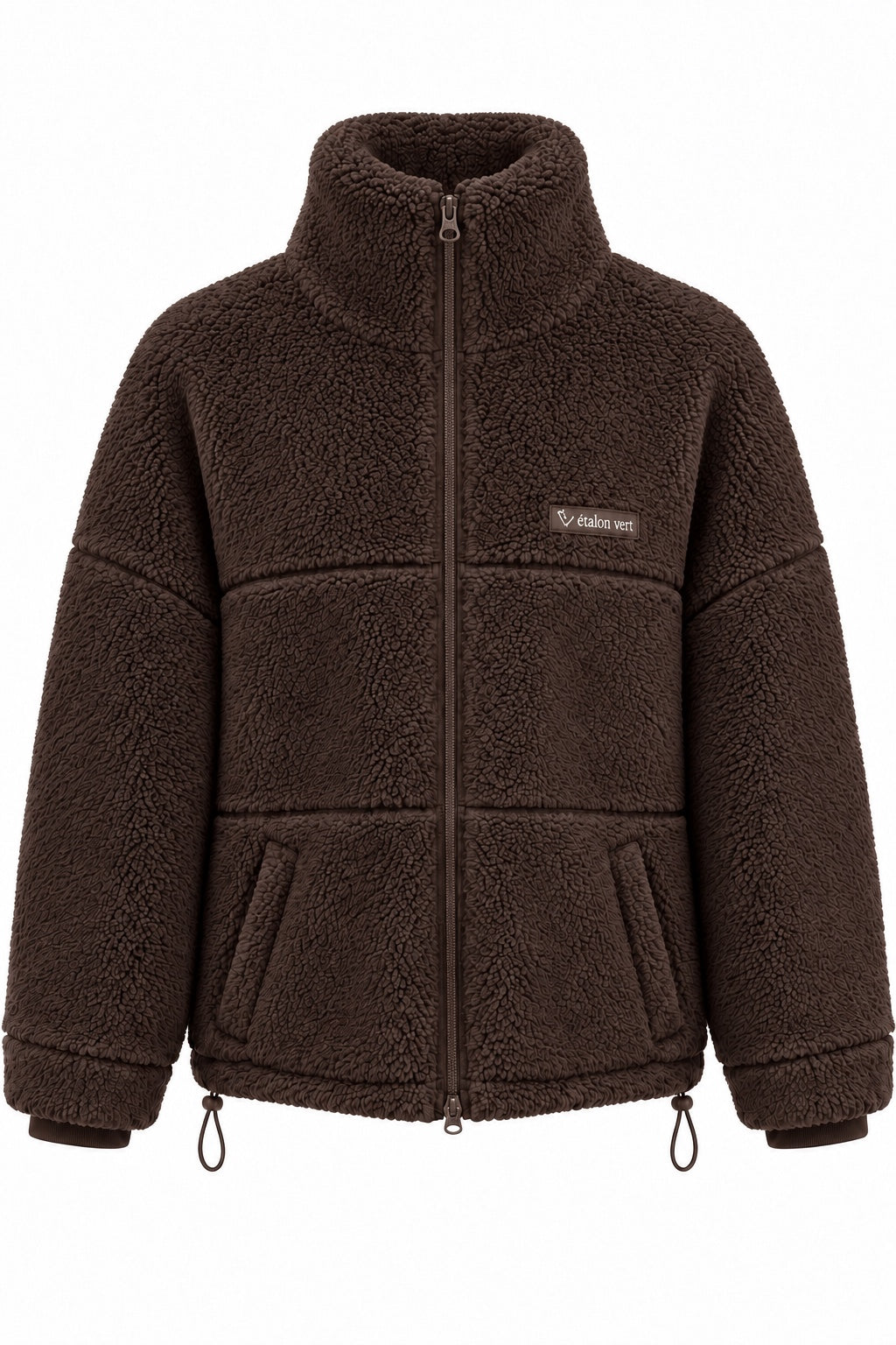 Valegro Oversize Teddyjacke Braun – freigegebene geschlossene Basisfront