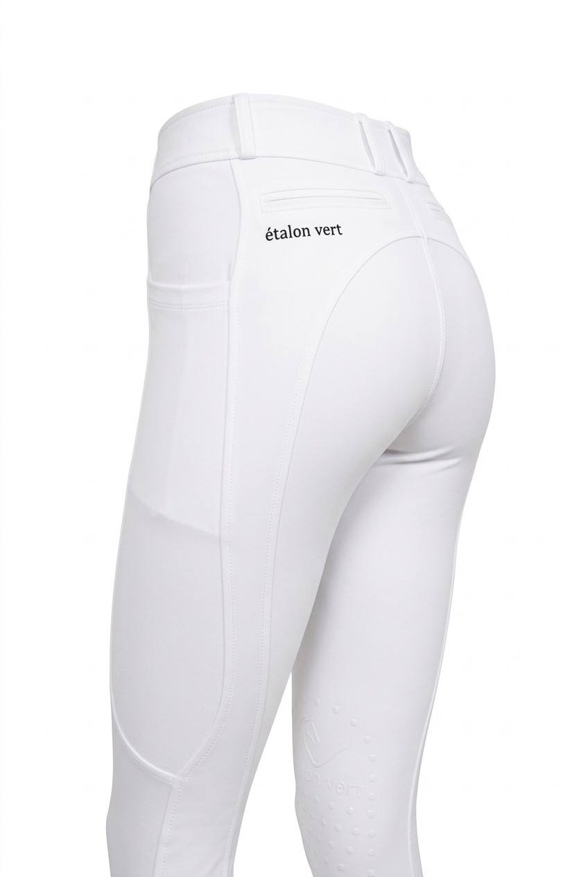 Belissimo 2.0 Reithose Kniegripp - White