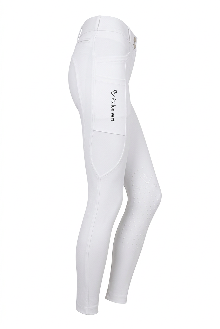 Belissimo 2.0 Reithose Kniegripp - White
