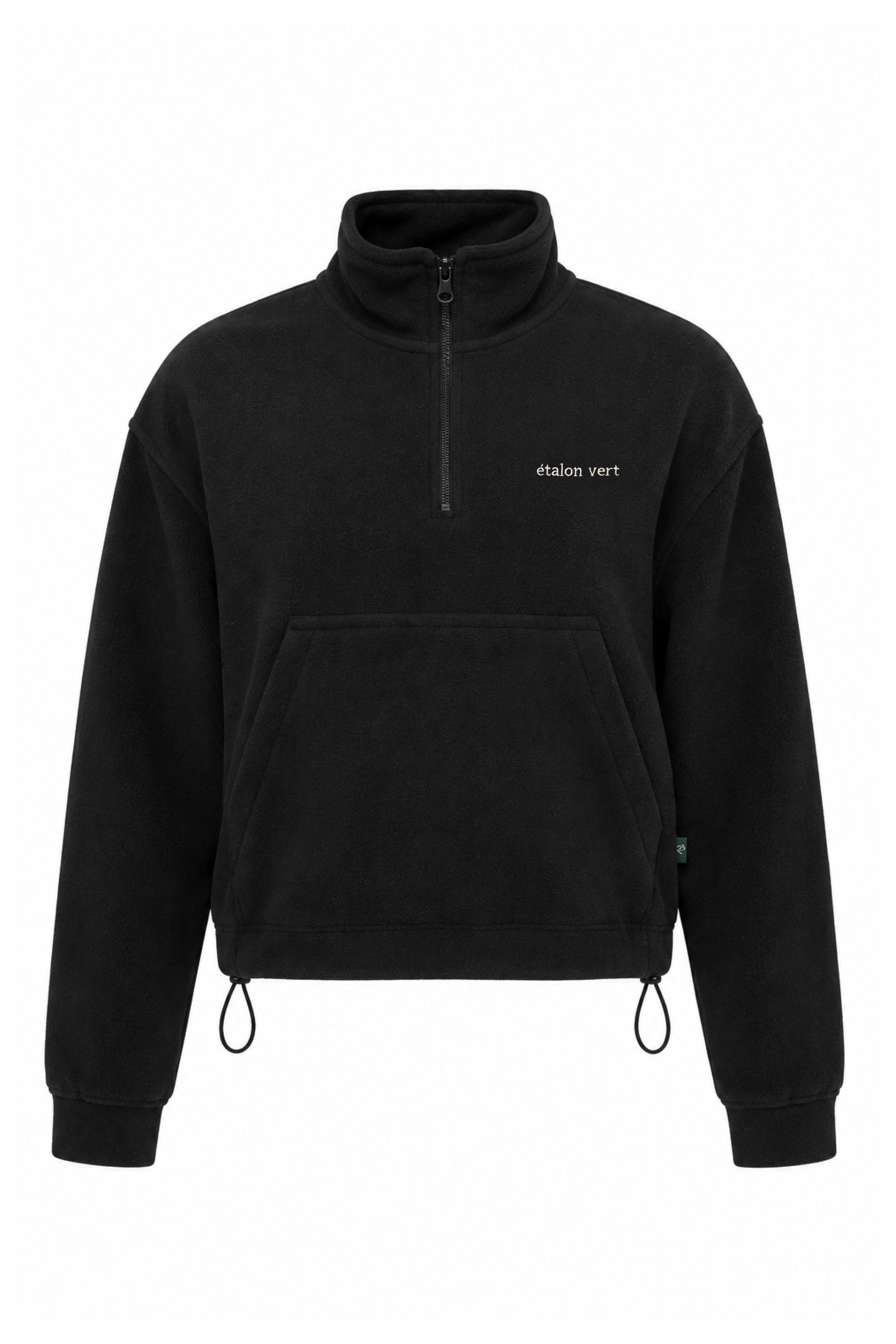 Zip Sweater - Fleece - Black