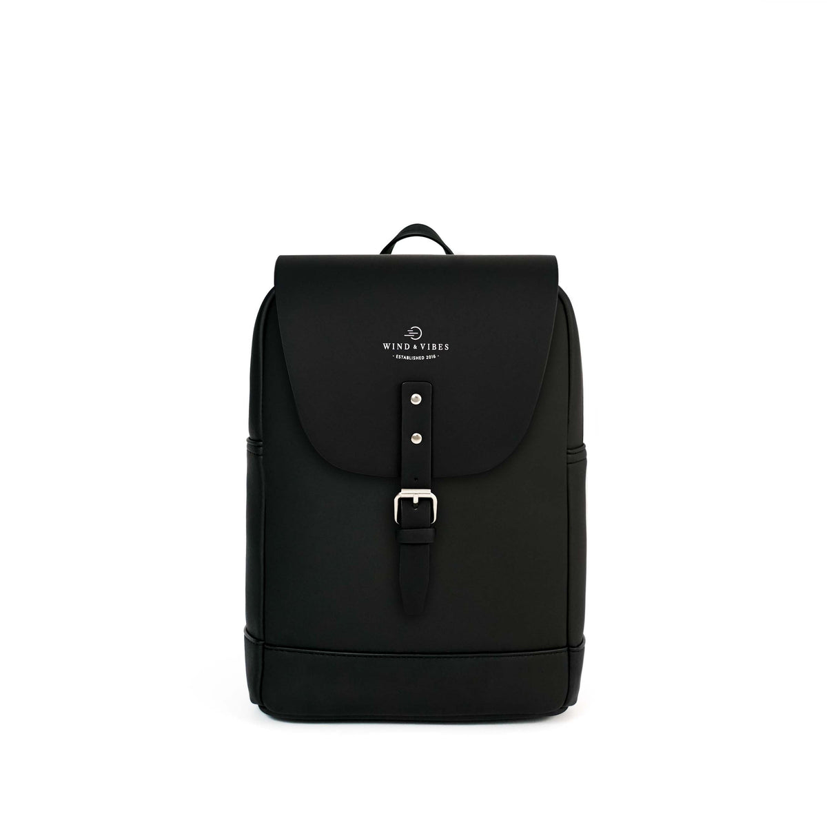 Kleiner schwarzer Rucksack mit passender Wechselklappe – MAYFAIR S