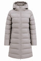 Cardento Long Puffer Jacket Taupe – Front geschlossen