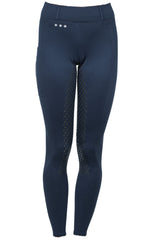 Negro thermal riding leggings full grip - navy