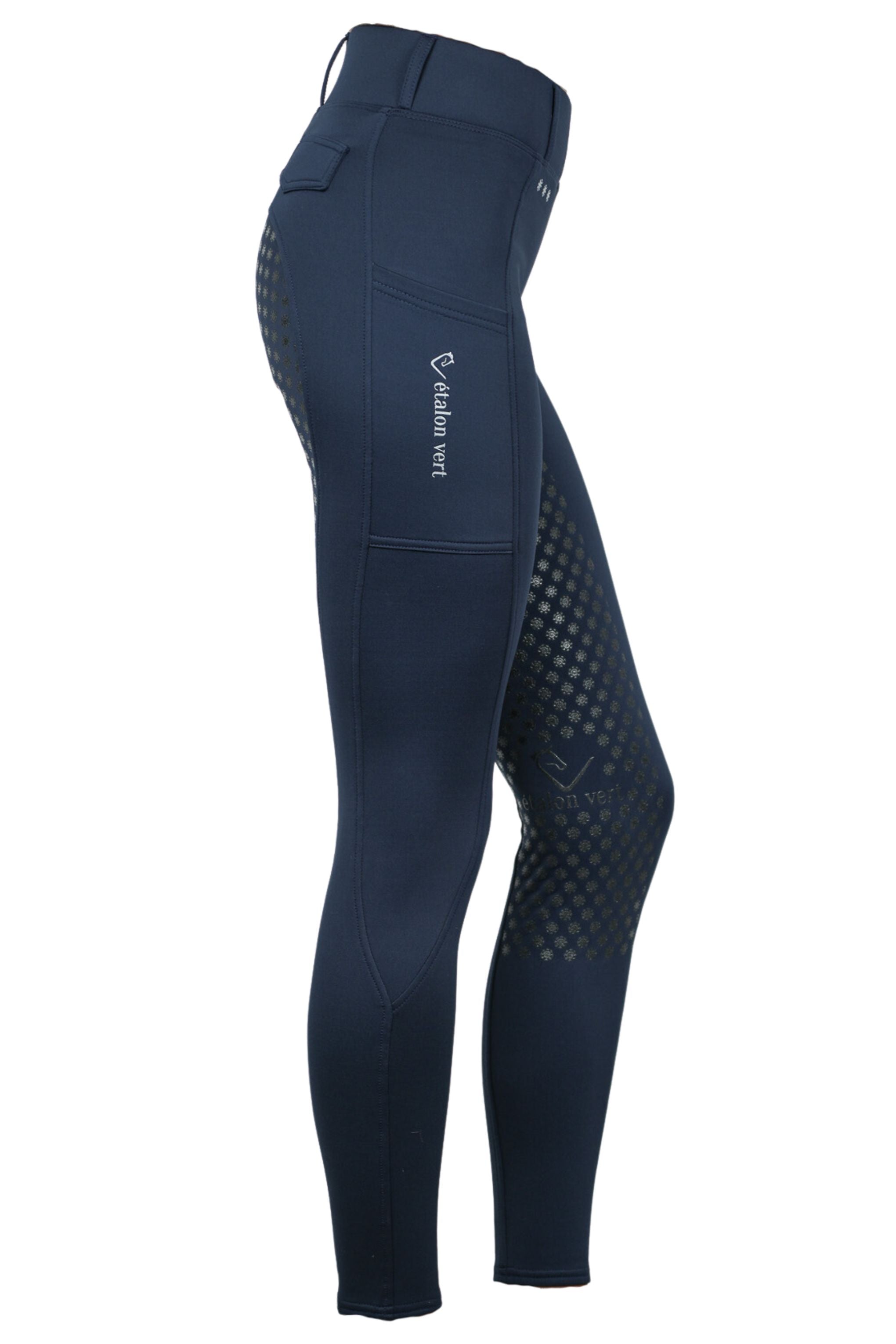 Negro Thermo-Reitleggings Vollgrip - Navy