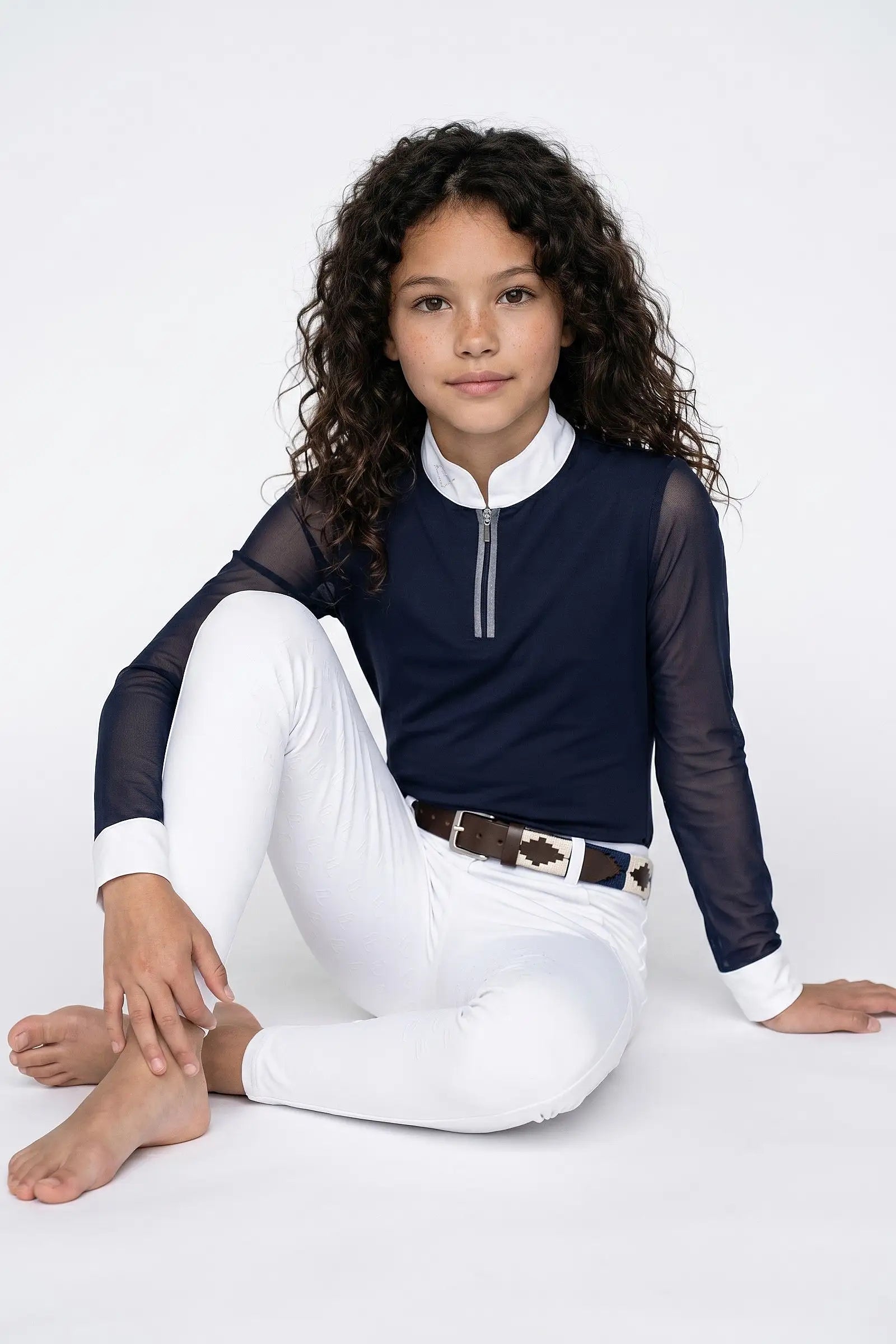 Balou Turniershirt Langarm Young Riders - Glitter Edition - Navy