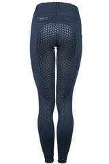 Negro thermal riding leggings full grip - navy