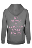 Quaterback Hoodie Mijn paard is cooler dan het jouwe - Antraciet