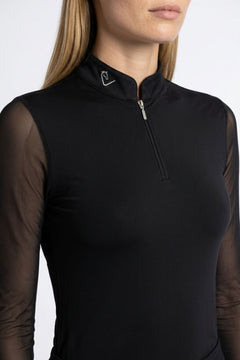 Contendro functional shirt long sleeve - Glitter Edition - Black