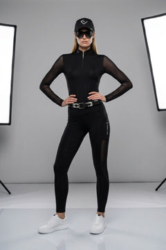 Contendro functional shirt long sleeve - Glitter Edition - Black