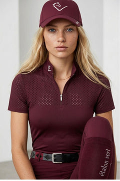 Funktionsshirt Star Gold Kurzarm perforiert - Burgundy