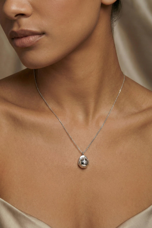 Engraving Charm - Heart - Silver - Chain