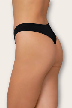 Equestrian seamless Tanga - Black - 3 Pack