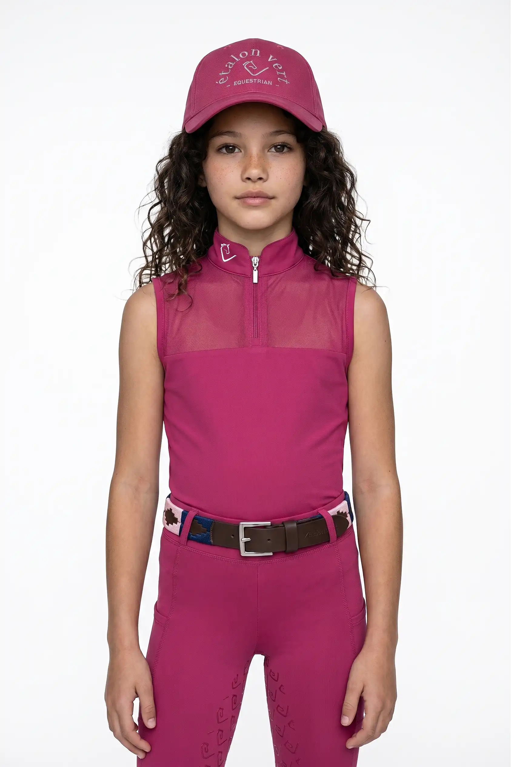 Star Gold Sleeveless Mesh - Very Berry - Young Riders
