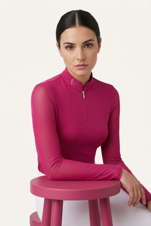 Contendro 2.0 Funktionsshirt Langarm - Mesh - Very Berry