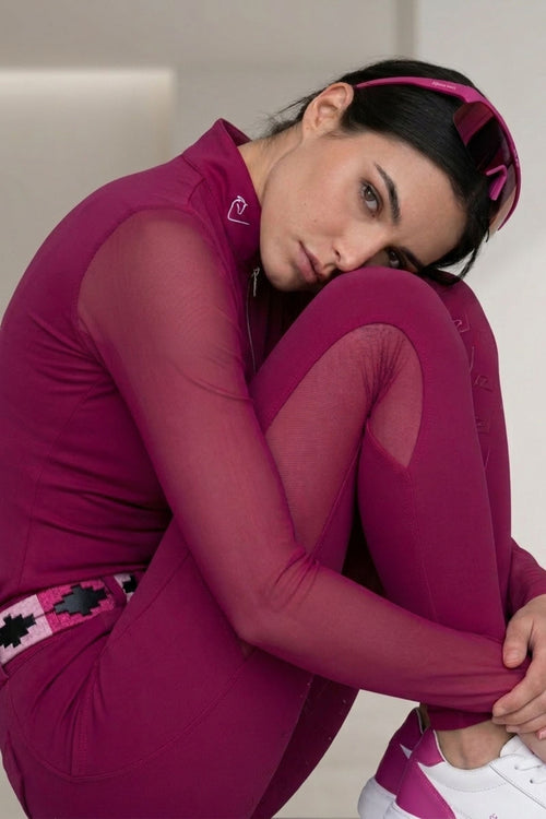 Contendro 2.0 Funktionsshirt Langarm - Mesh - Very Berry