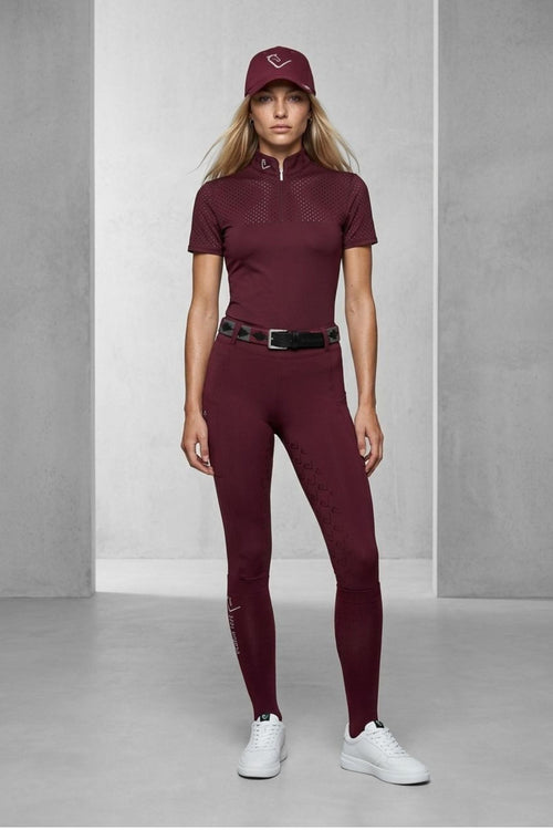 Funktionsshirt Star Gold Kurzarm perforiert - Burgundy