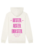 Oversize Fit Hoodie - Aufsitzen. Absitzen. Einen Sitzen. - OFF White