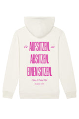 Oversize Fit Hoodie - Aufsitzen. Absitzen. Einen Sitzen. - OFF White