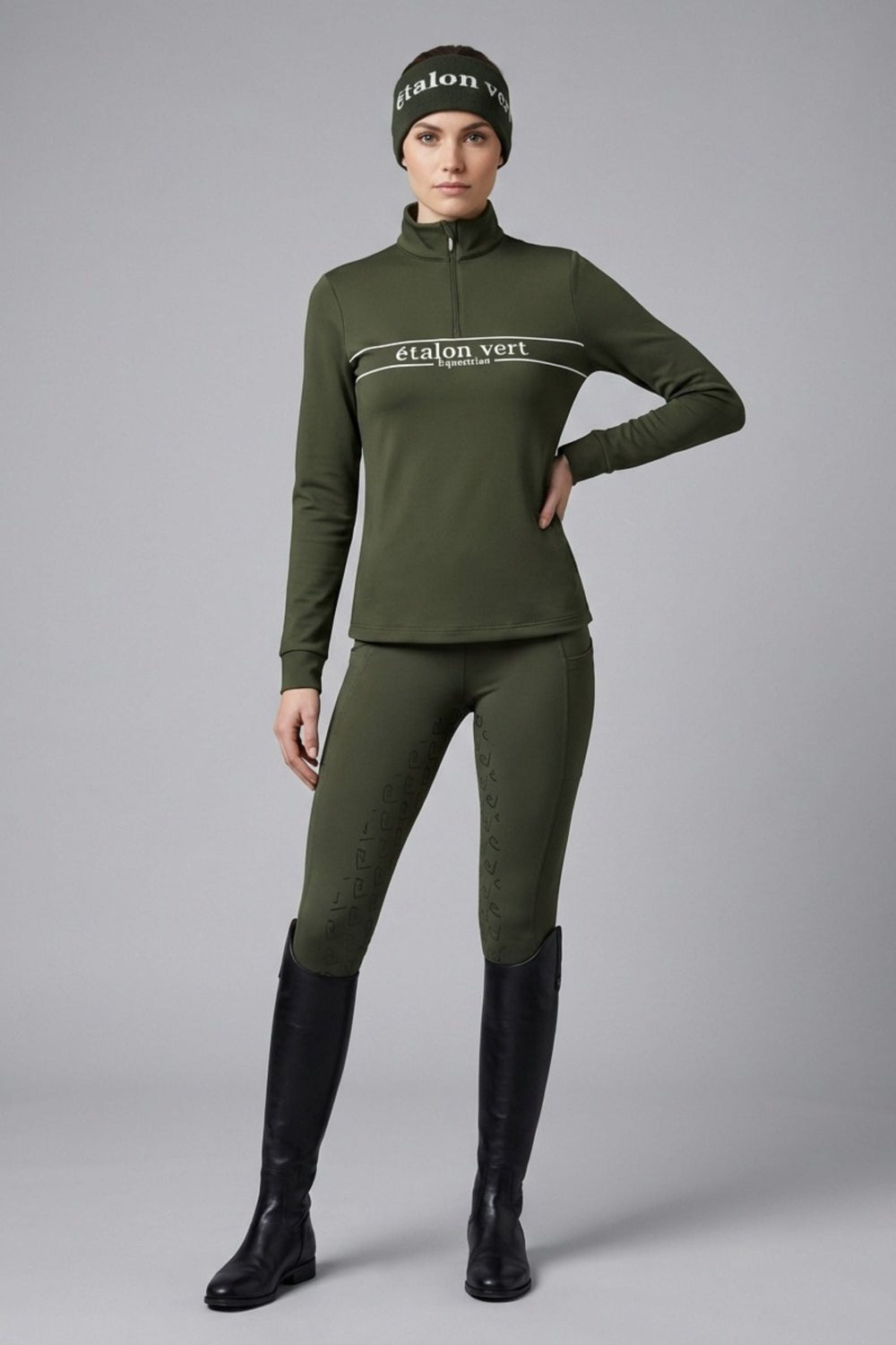 Zip Pullover - Etalon Equestrian - Olive