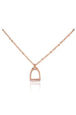 Necklace - stirrup - rose gold