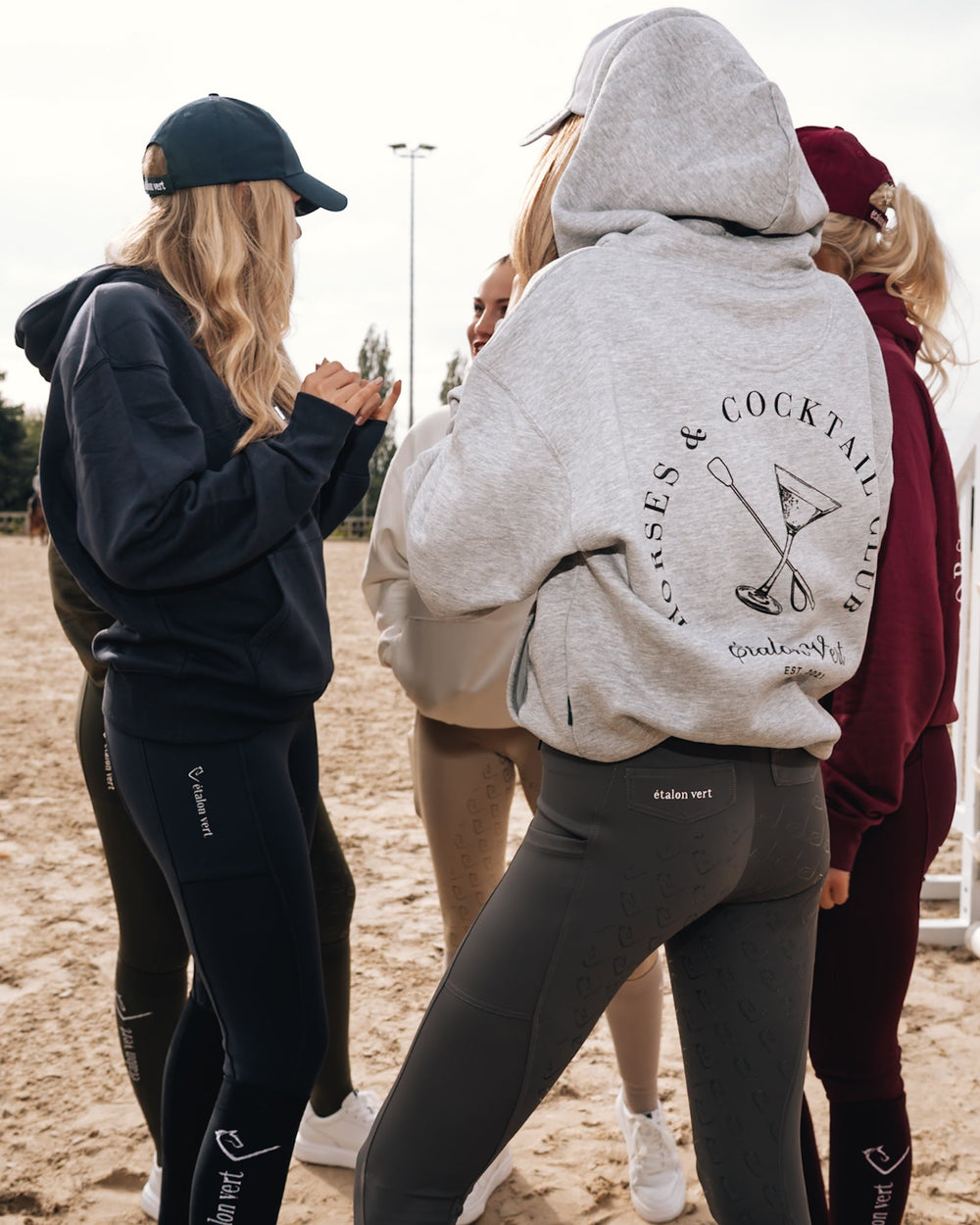 Pharos 2.0 Oversize Fit Hoodie - Horses & Cocktail - Grey Melange
