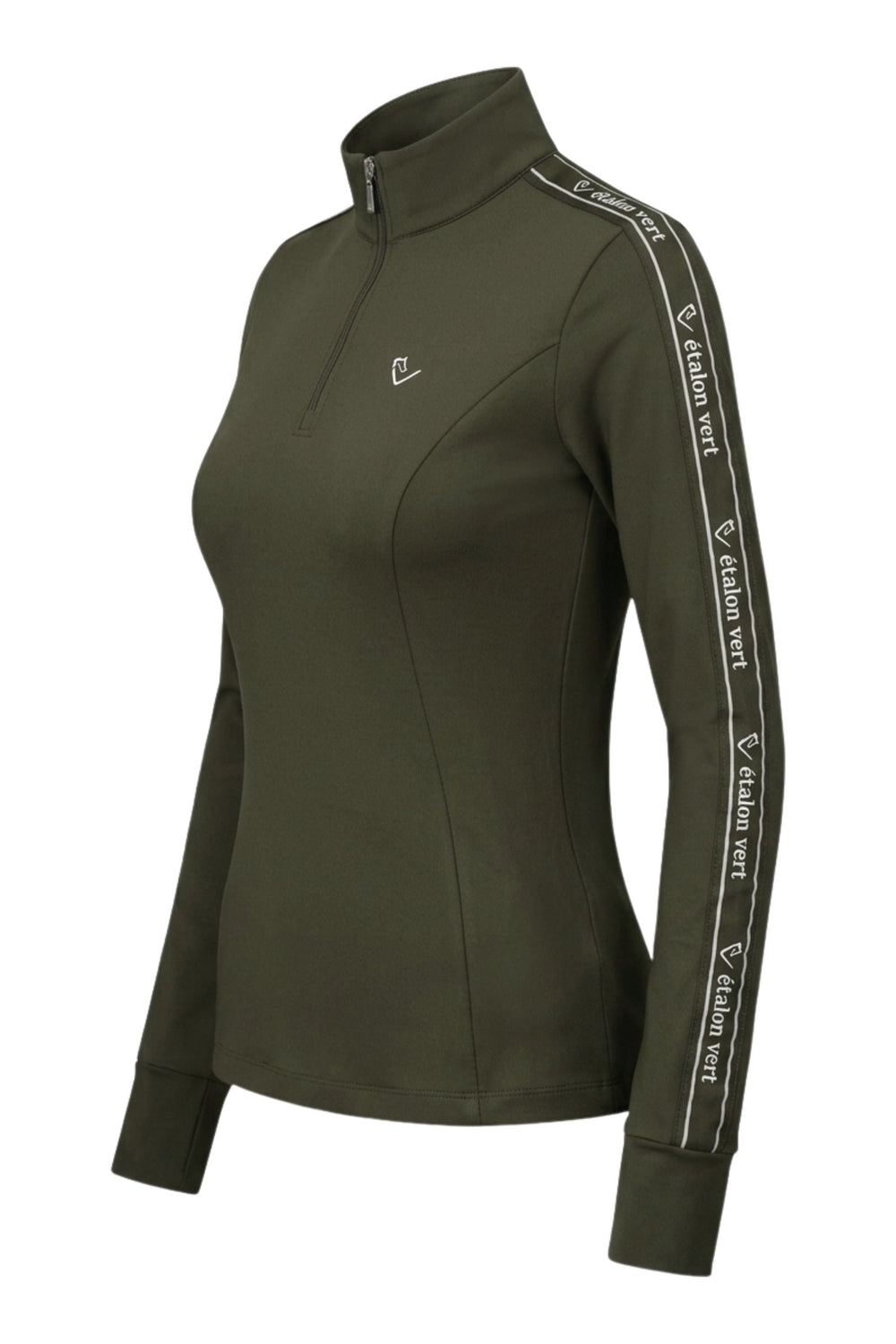 Casall Long-Sleeve Performance Shirt - Olive / White - Young Riders