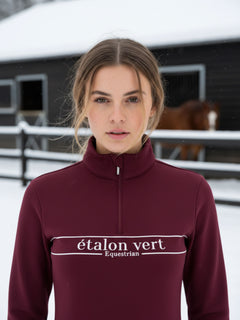 Zip Pullover - Etalon Equestrian - Burgundy