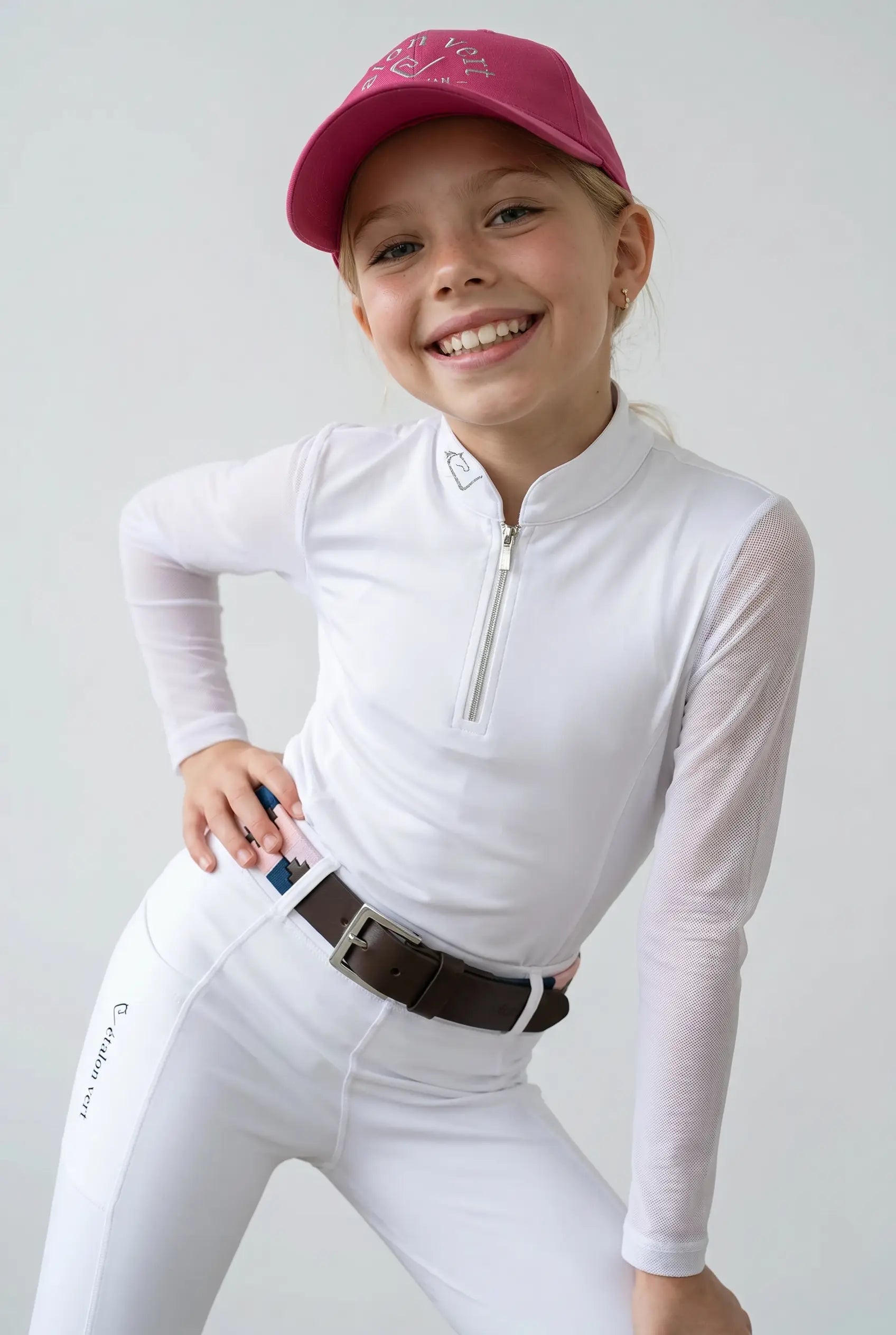 Contendro T-shirt fonctionnel manches longues Young Riders - Glitter Edition - White