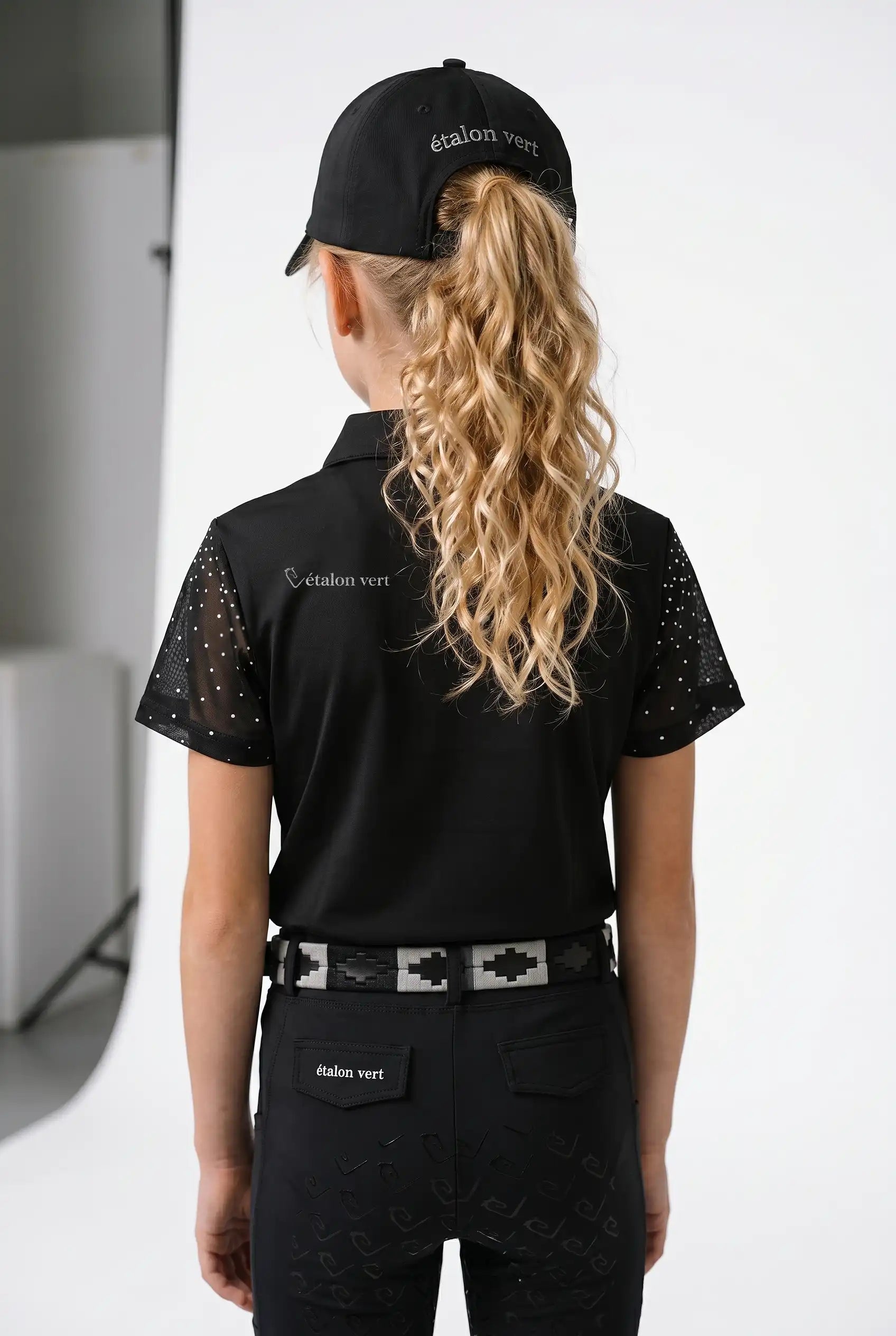 Funktionsshirt Star Gold Mesh - Black - Glitter Edition - Young Riders