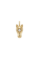 Halskette - Charm - Pferdekopf - Gold